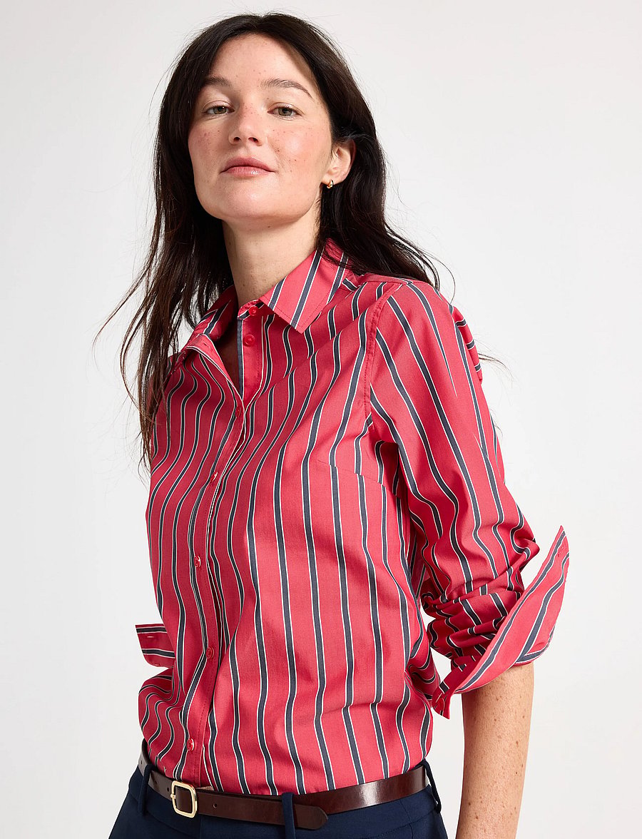 Lindex - Slim fit shirt - langärmlige hemden - red - 4
