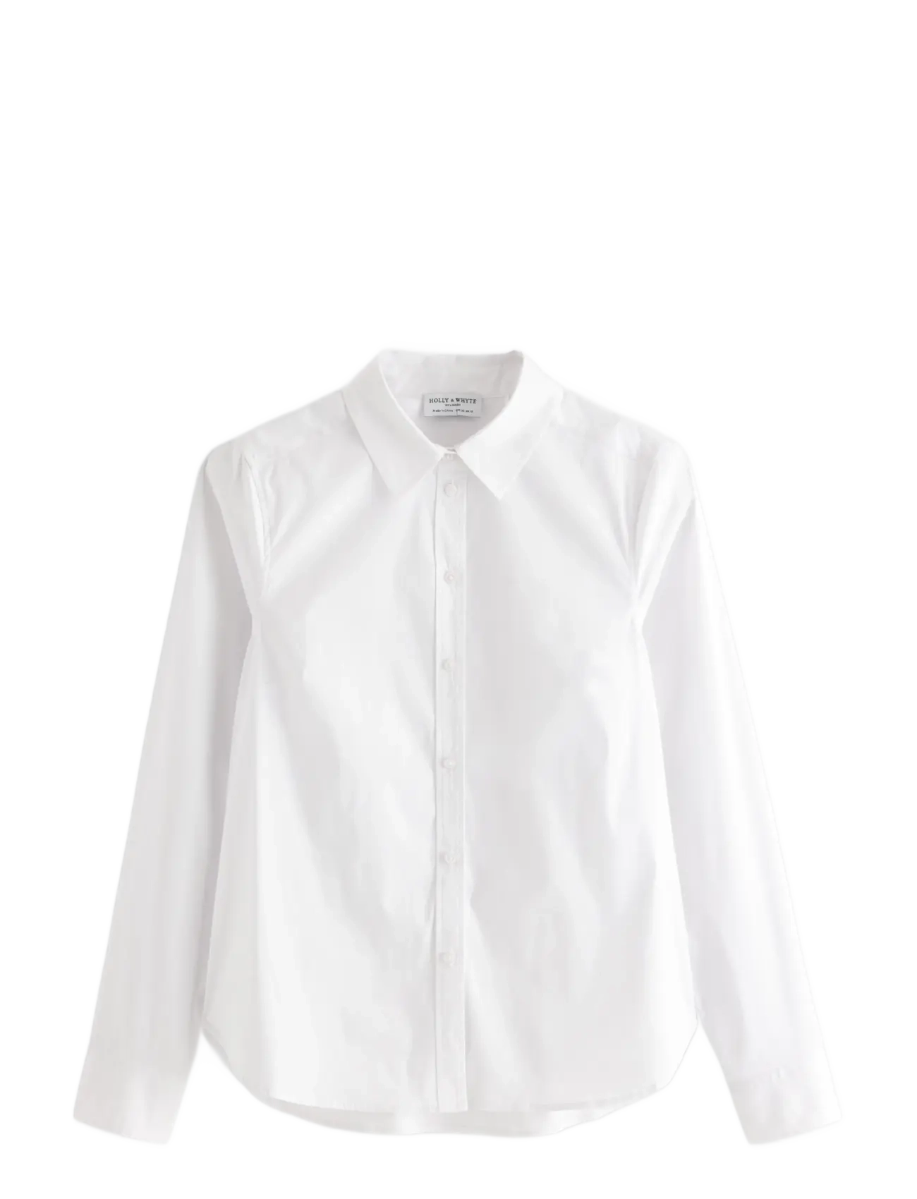 Lindex - Slim fit shirt - long-sleeved shirts - white - 1