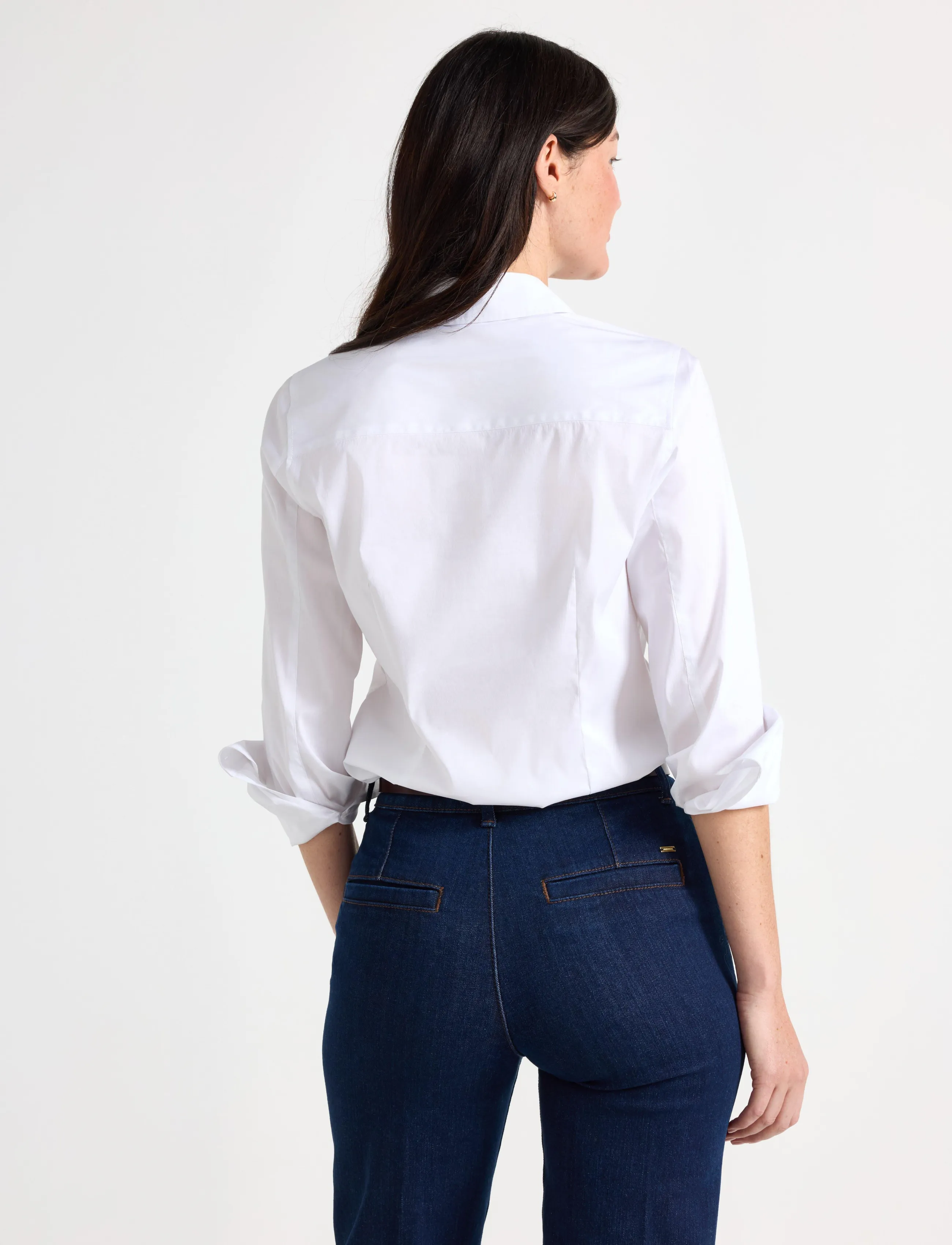 Lindex - Slim fit shirt - long-sleeved shirts - white - 3