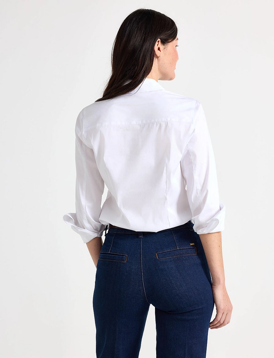Lindex - Slim fit shirt - langärmlige hemden - white - 3