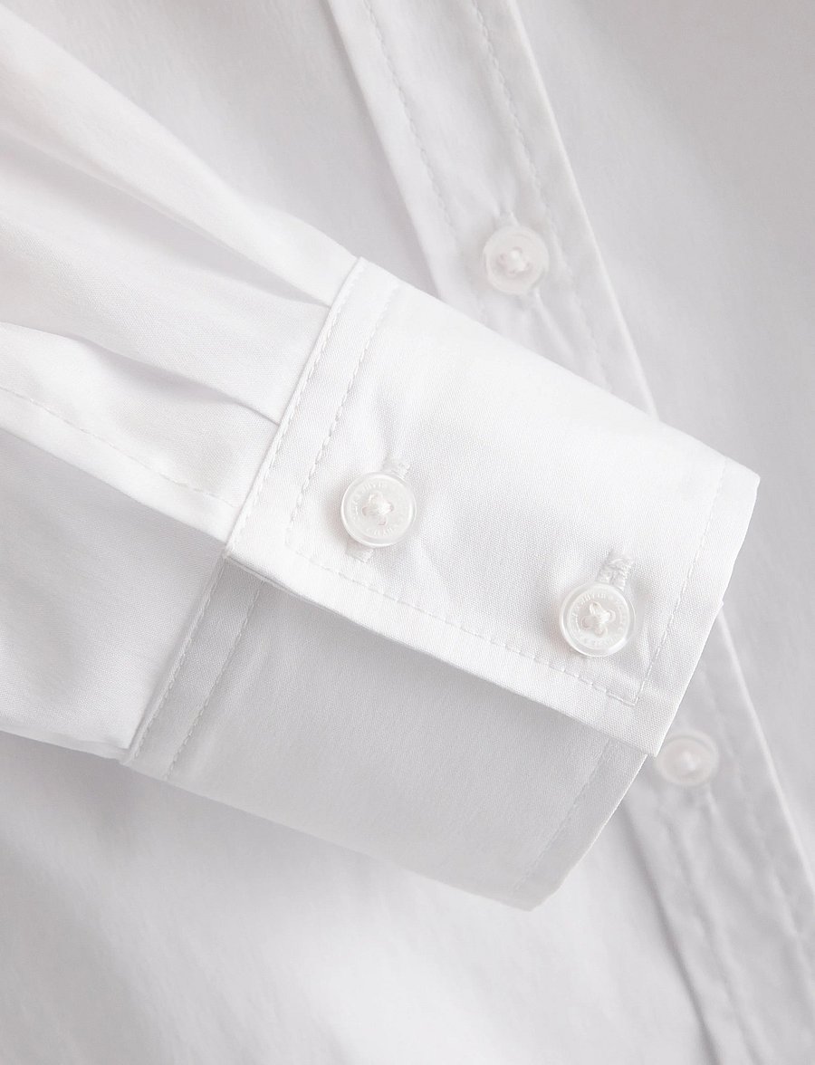 Lindex - Slim fit shirt - langärmlige hemden - white - 5