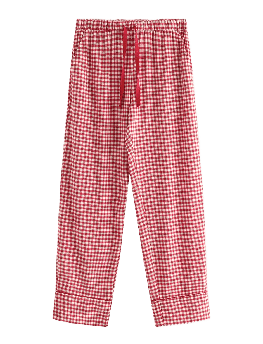 Lindex - Pyjama trousers in flannel - hose mit geradem bein - red - 0