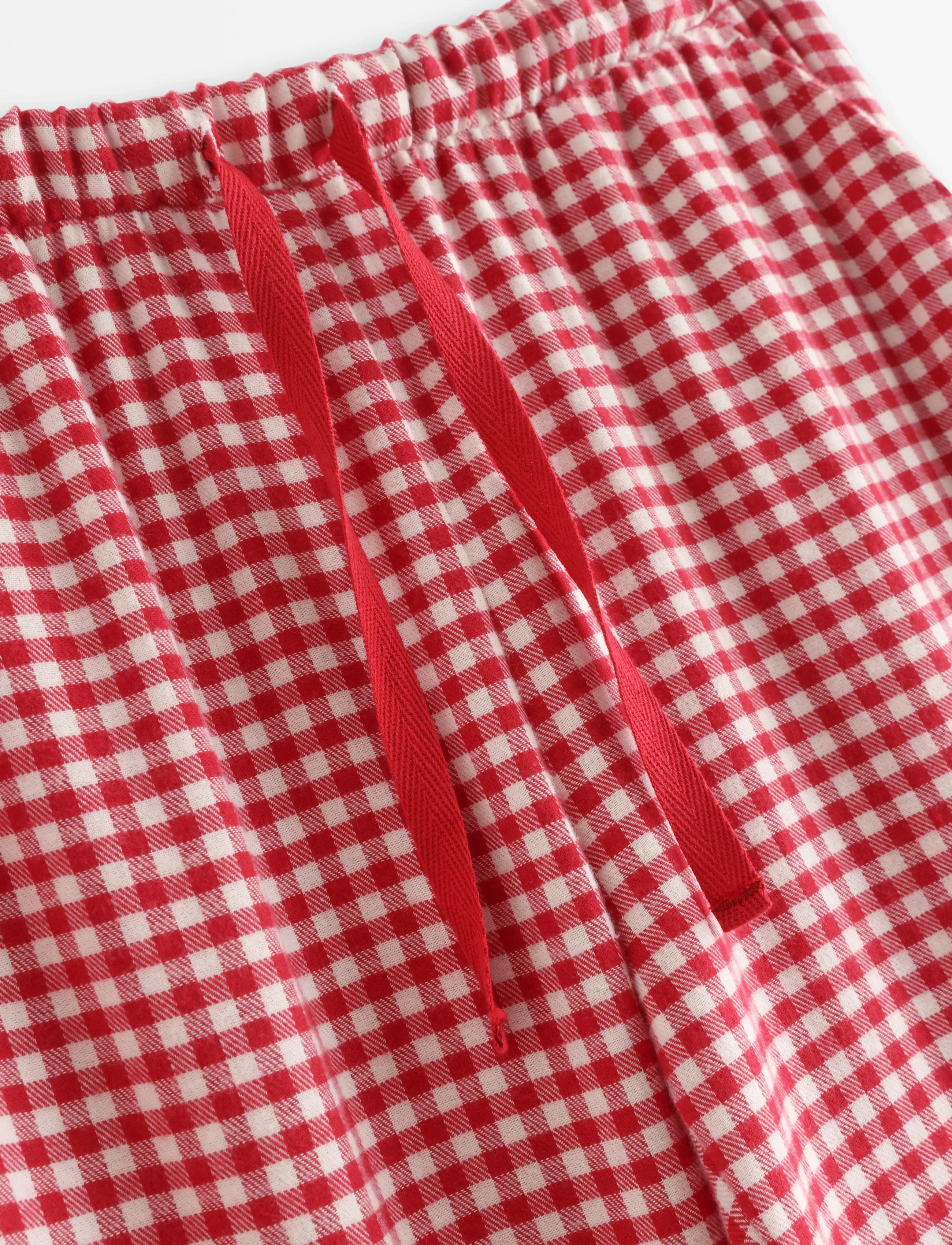 Lindex - Pyjama trousers in flannel - red - 2