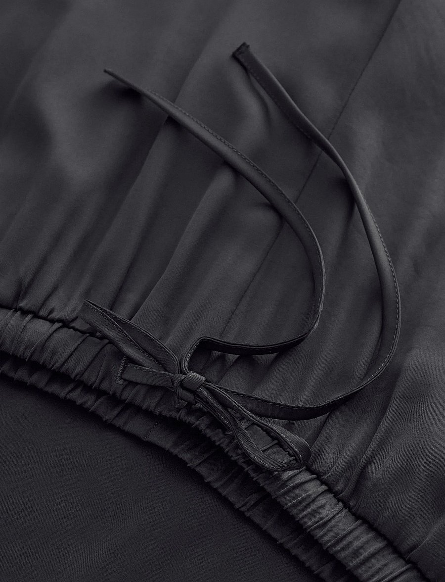 Lindex - WIDE satin trousers - black - 5