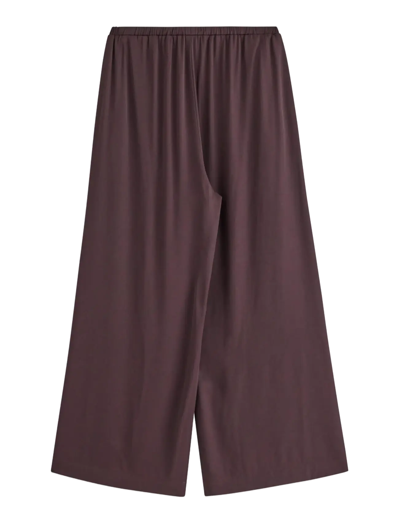 Lindex - WIDE satin trousers - dark dusty red - 2