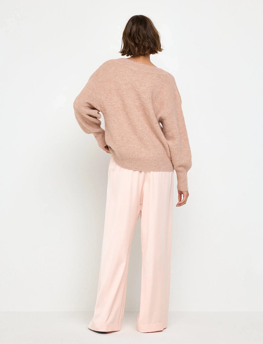 Lindex - WIDE satin trousers - light pink - 3