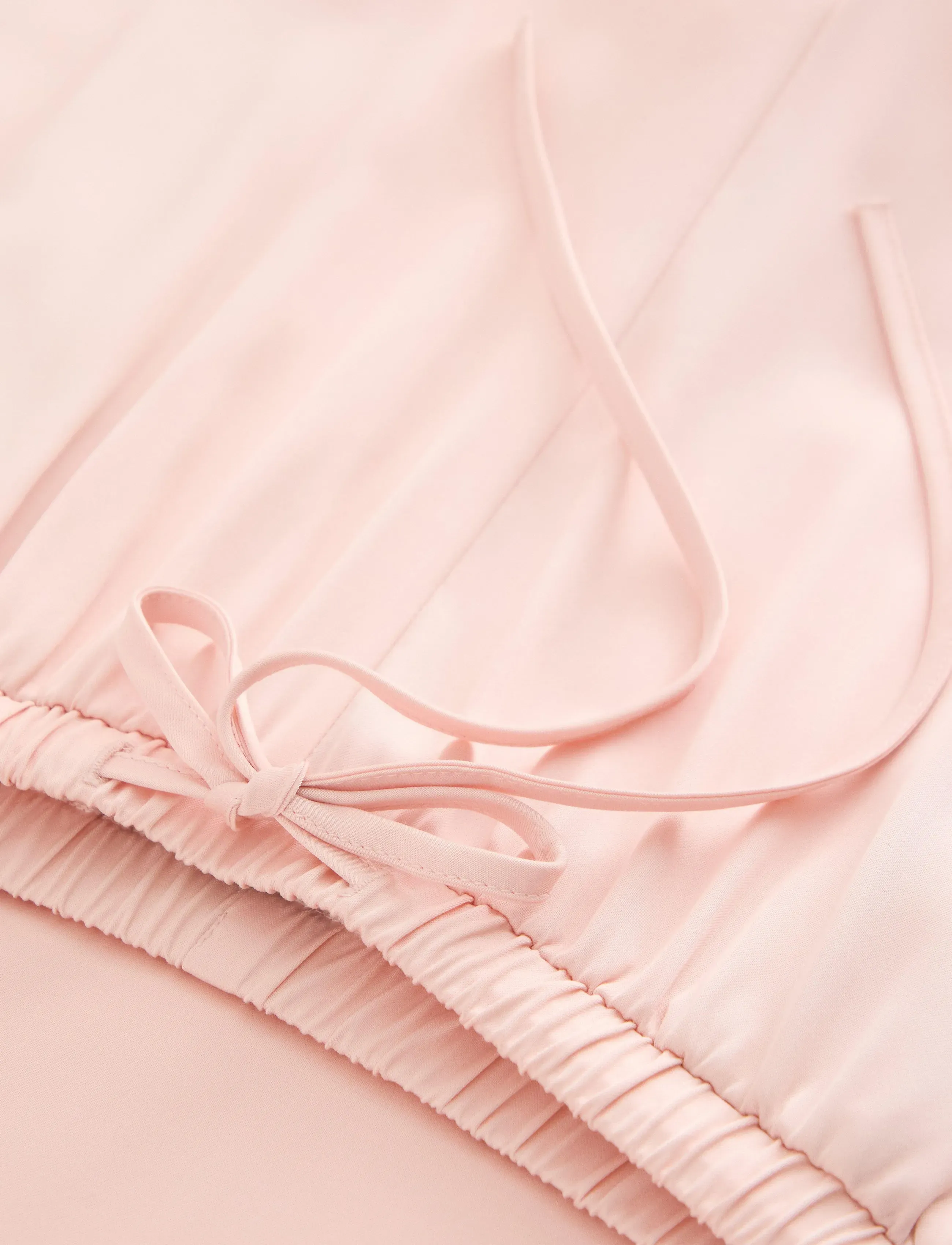 Lindex - WIDE satin trousers - light pink - 5