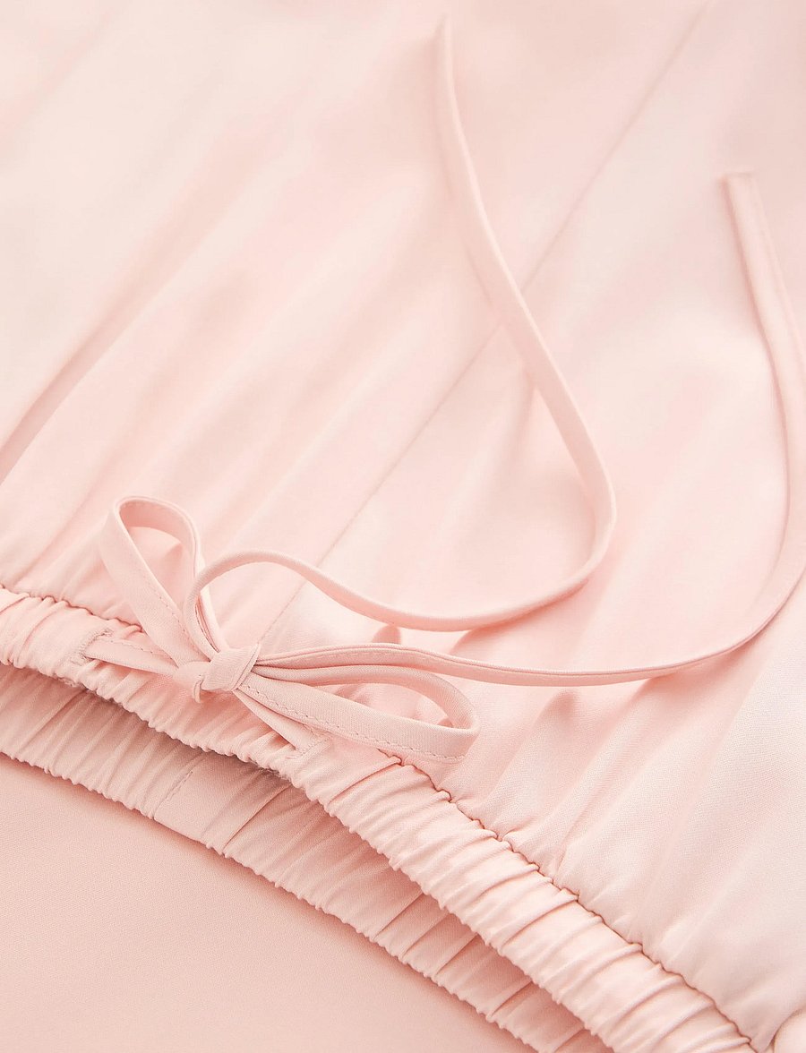 Lindex - WIDE satin trousers - light pink - 5