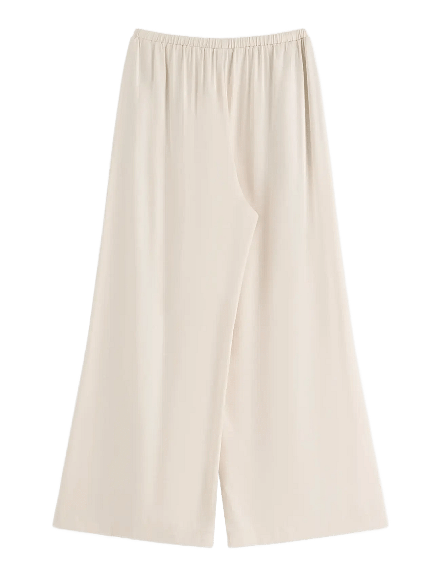 Lindex - WIDE satin trousers - lt dusty white - 2