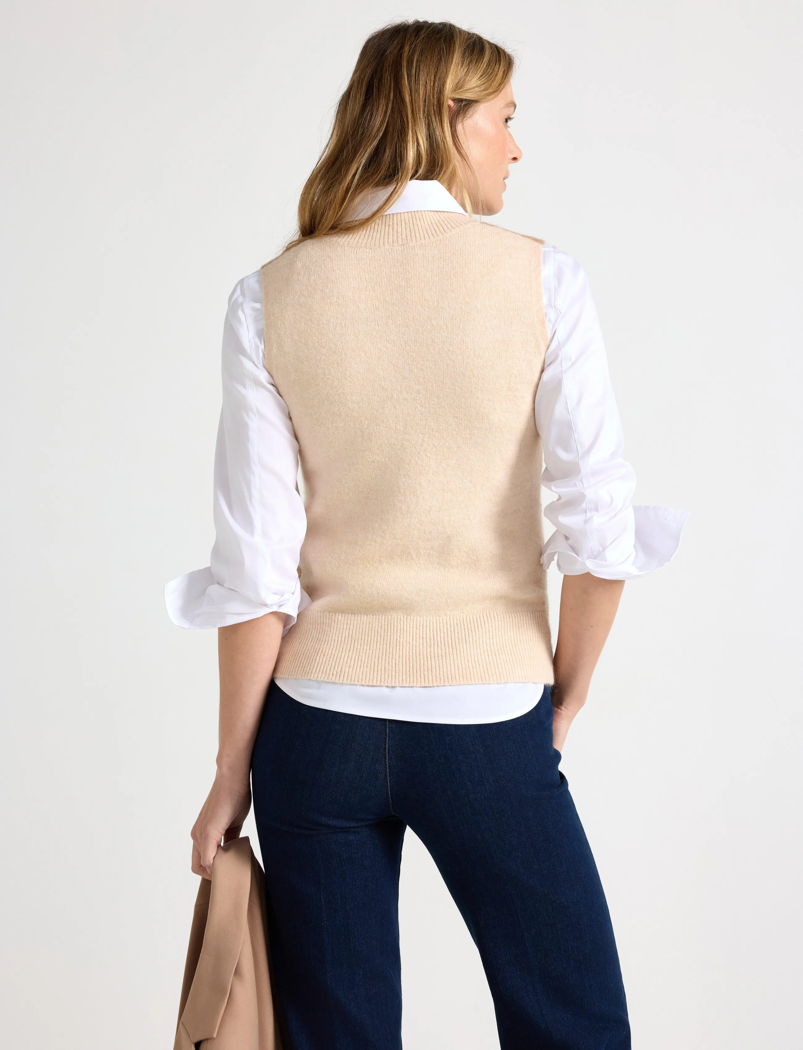 Lindex - Fine-knit vest - light beige - 3