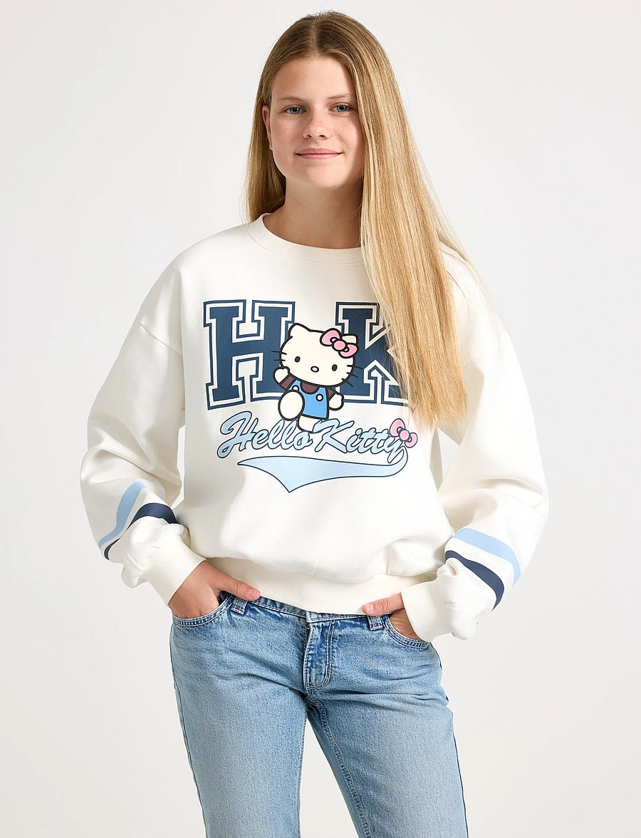 Lindex - Hello Kitty sweatshirt with brushed inside - off white - 0