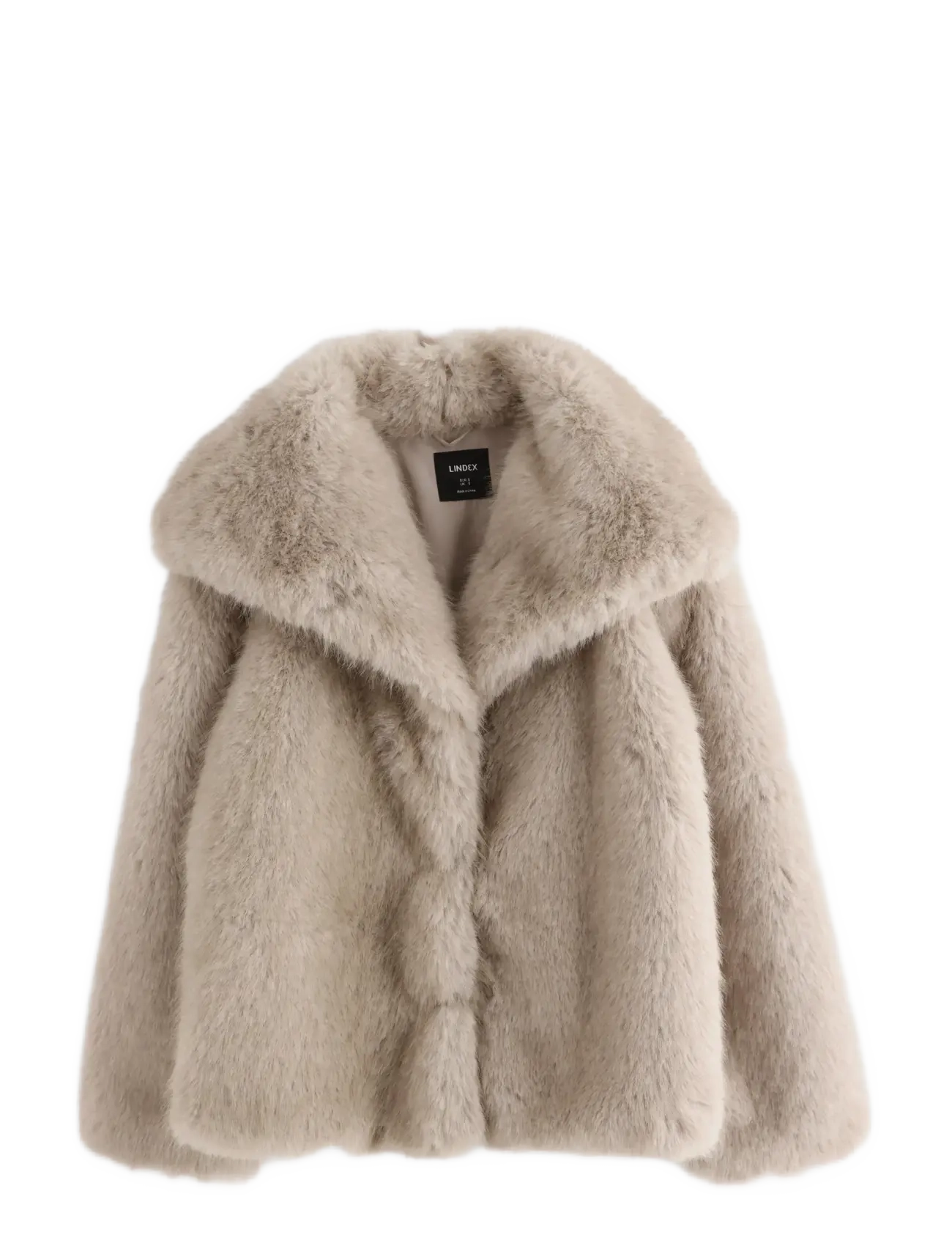 Lindex - Faux fur jacket - fuskpäls - light dusty white - 1
