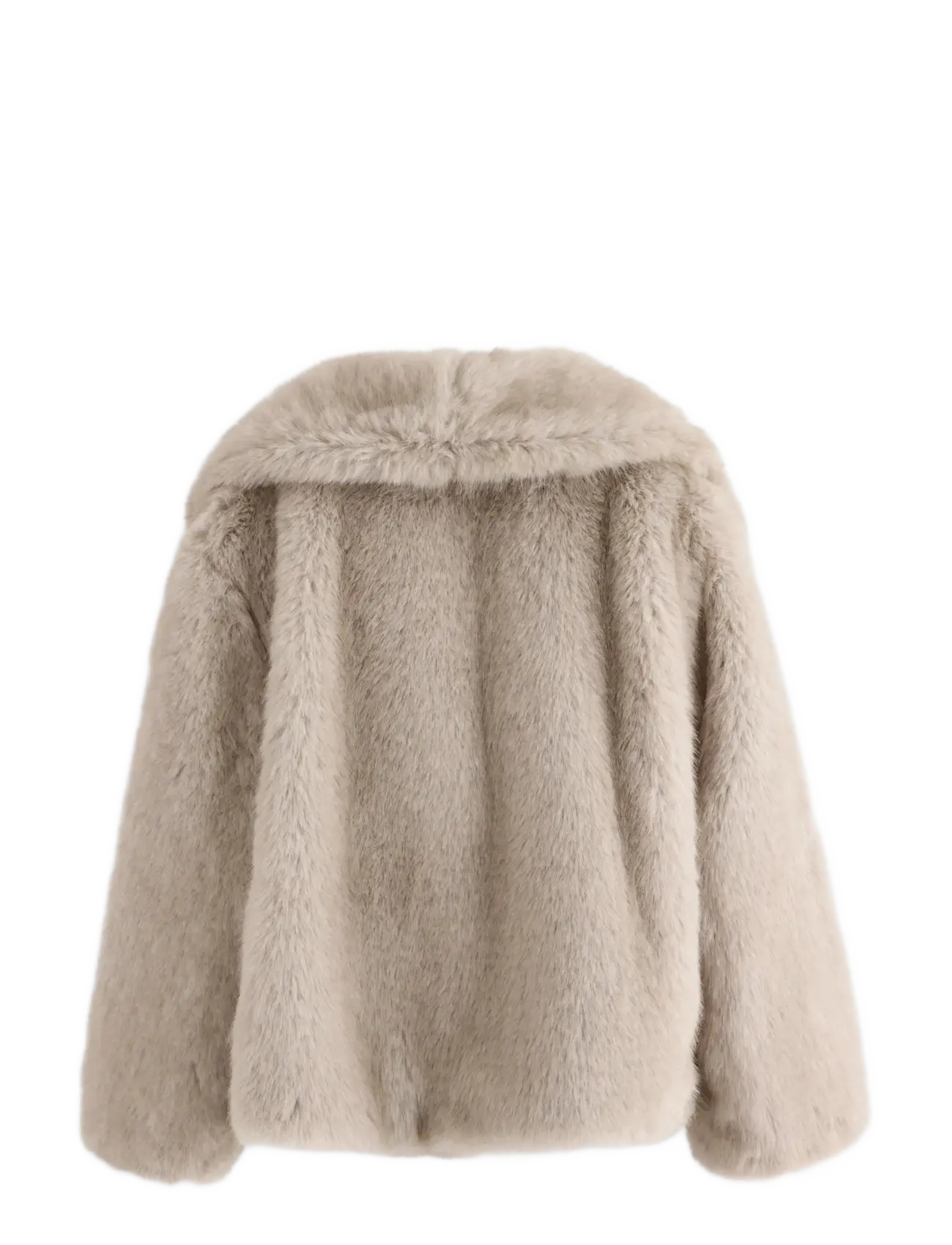 Lindex - Faux fur jacket - fuskpäls - light dusty white - 2