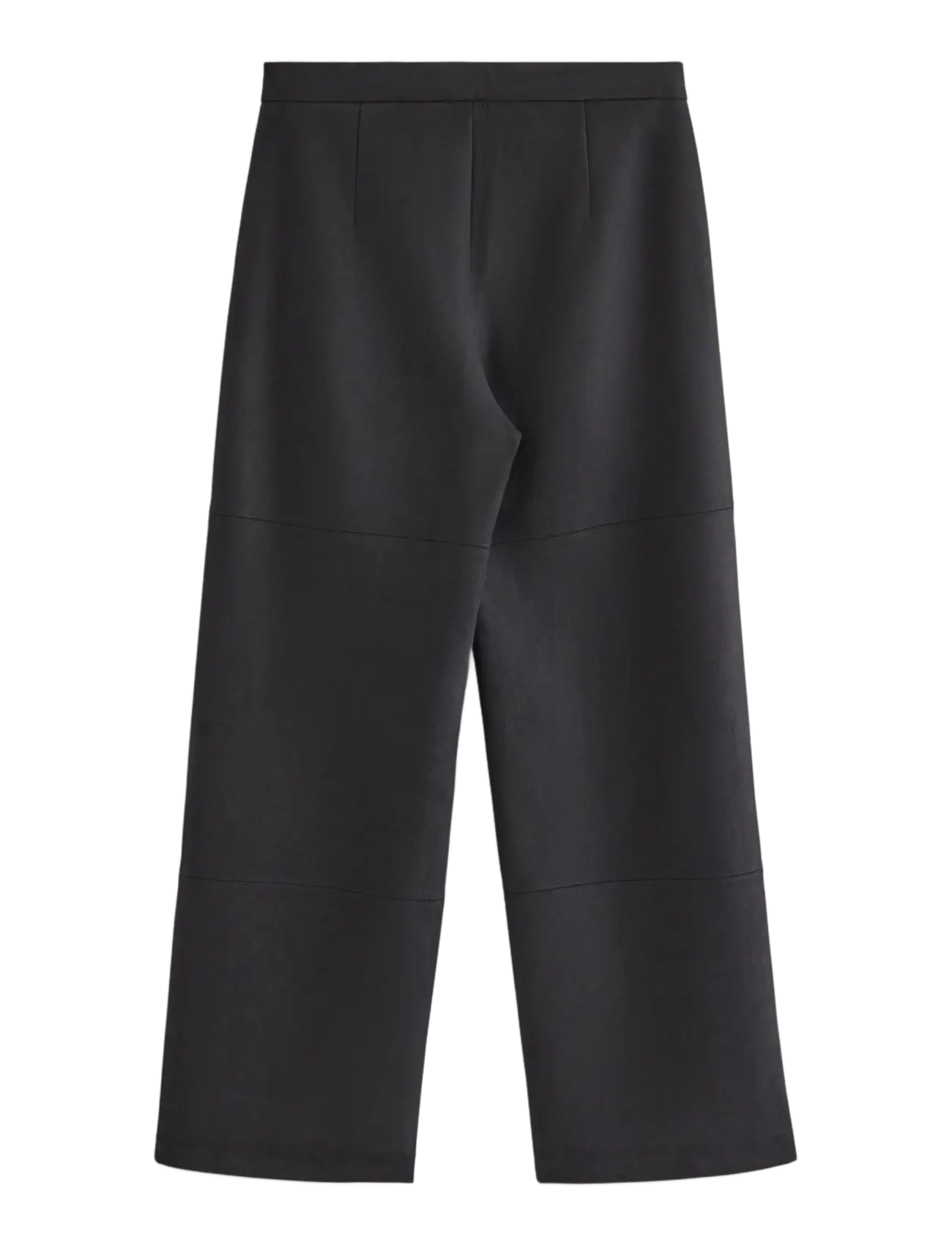 Lindex - Straight trousers in imitation suede - bukser med lige ben - black - 2