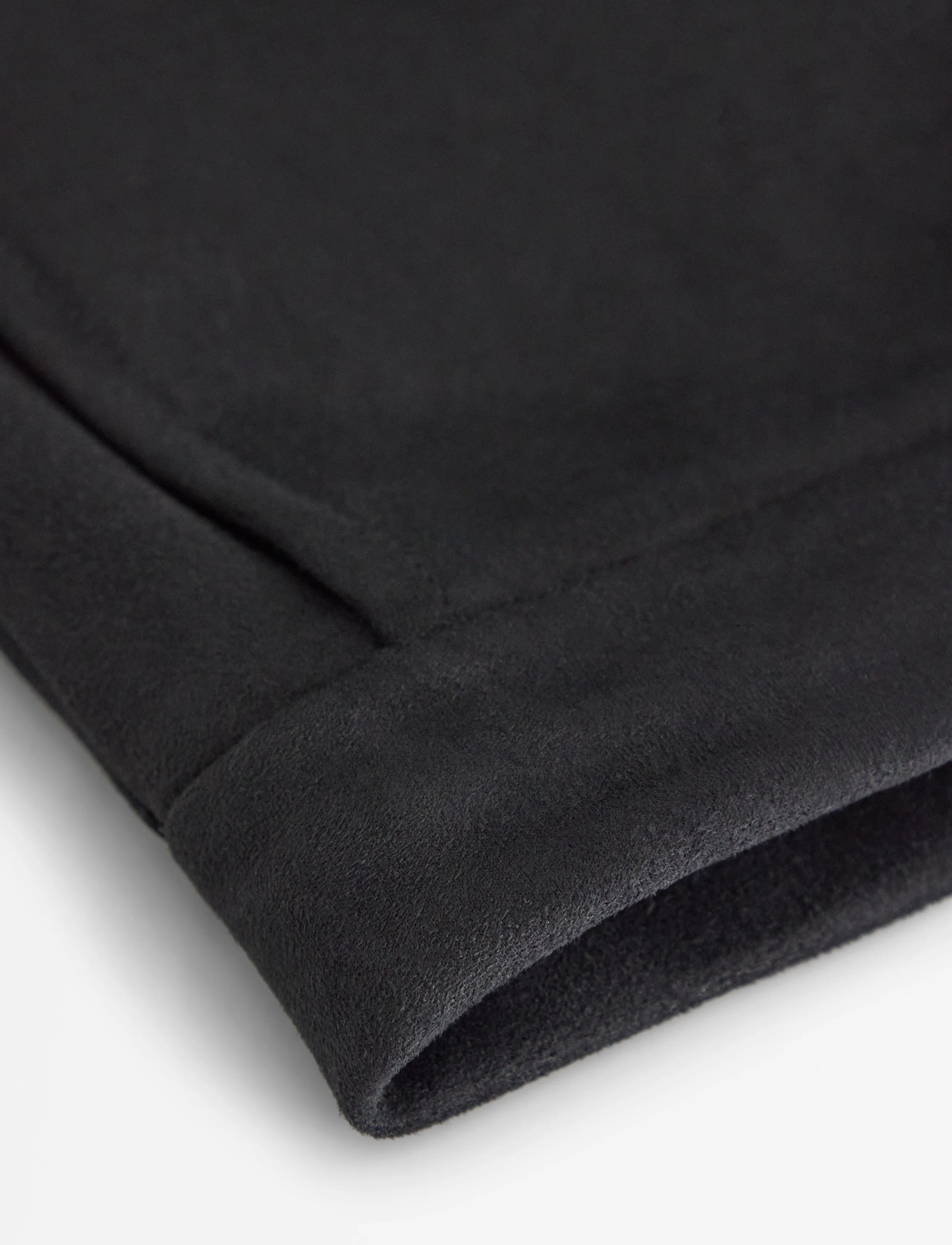 Lindex - Straight trousers in imitation suede - bukser med lige ben - black - 5