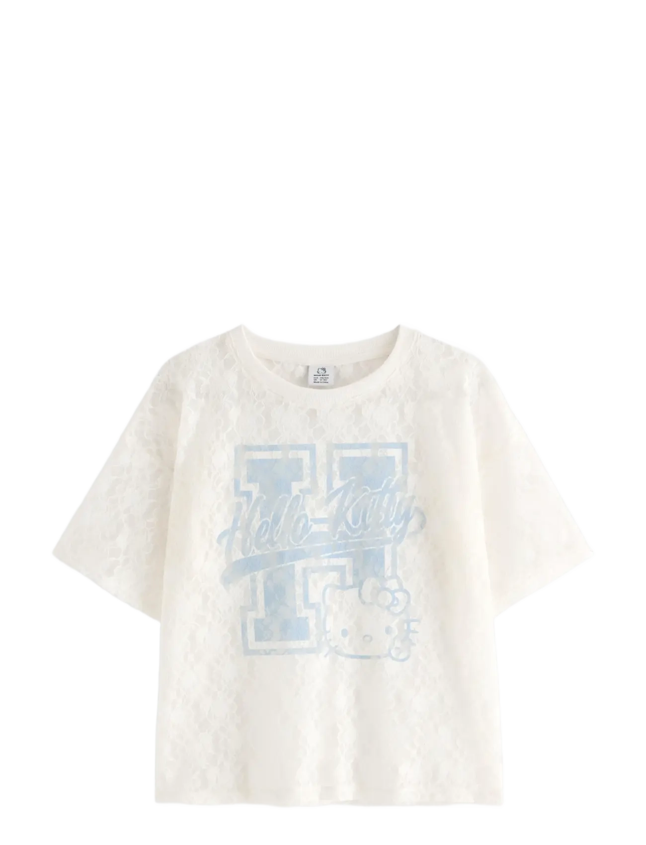 Lindex Hello Kitty lace top - Riided - OFF WHITE / cream