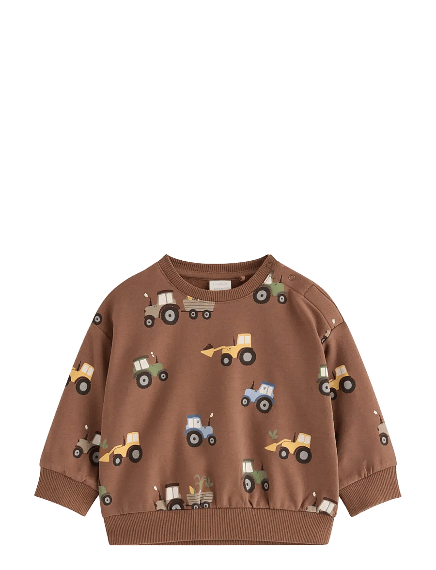 Lindex - Sweatshirt with brushed inside - sweatshirts - brown - 0