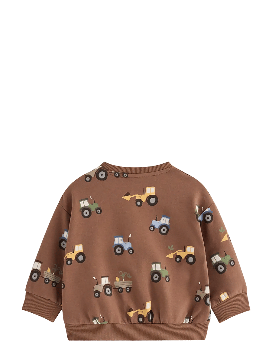 Lindex - Sweatshirt with brushed inside - sweatshirts - brown - 1