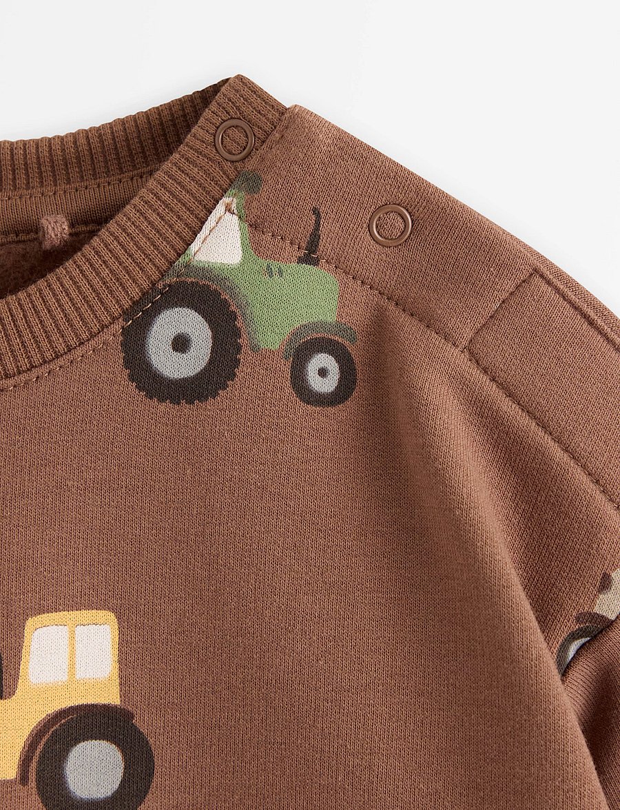 Lindex - Sweatshirt with brushed inside - sweatshirts - brown - 2