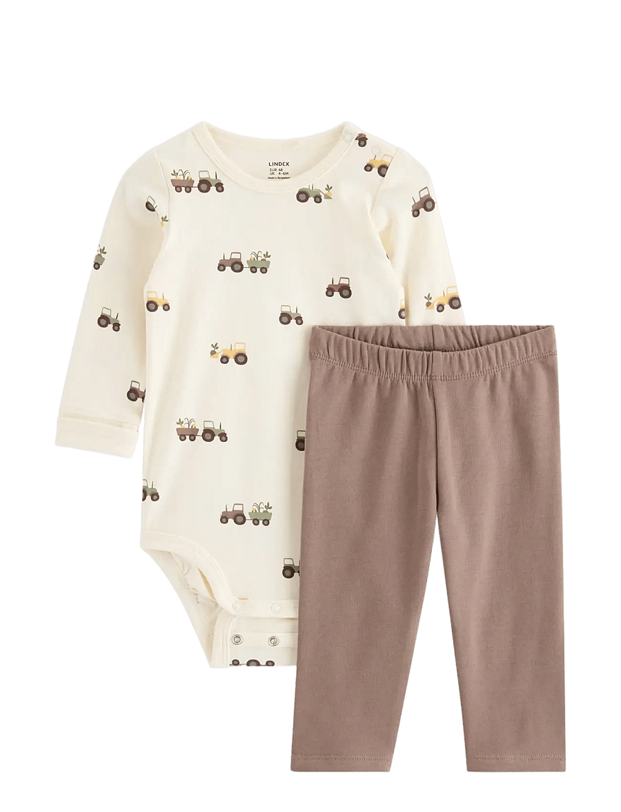 Lindex - Set with bodysuit and leggings - sets mit body - white - 0