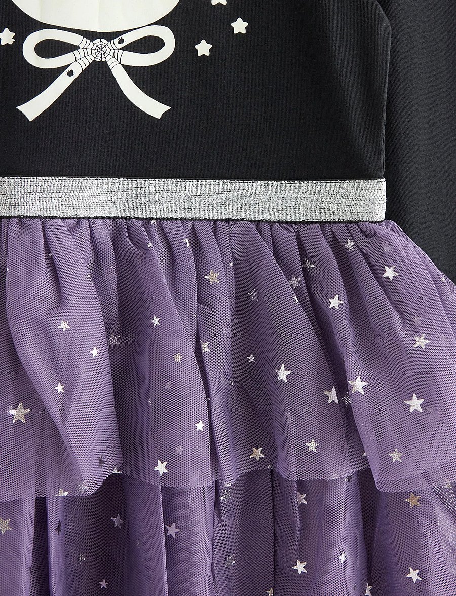 Lindex - Dress with glow in the dark print - pikkade varrukatega vabaajakleidid - black - 2
