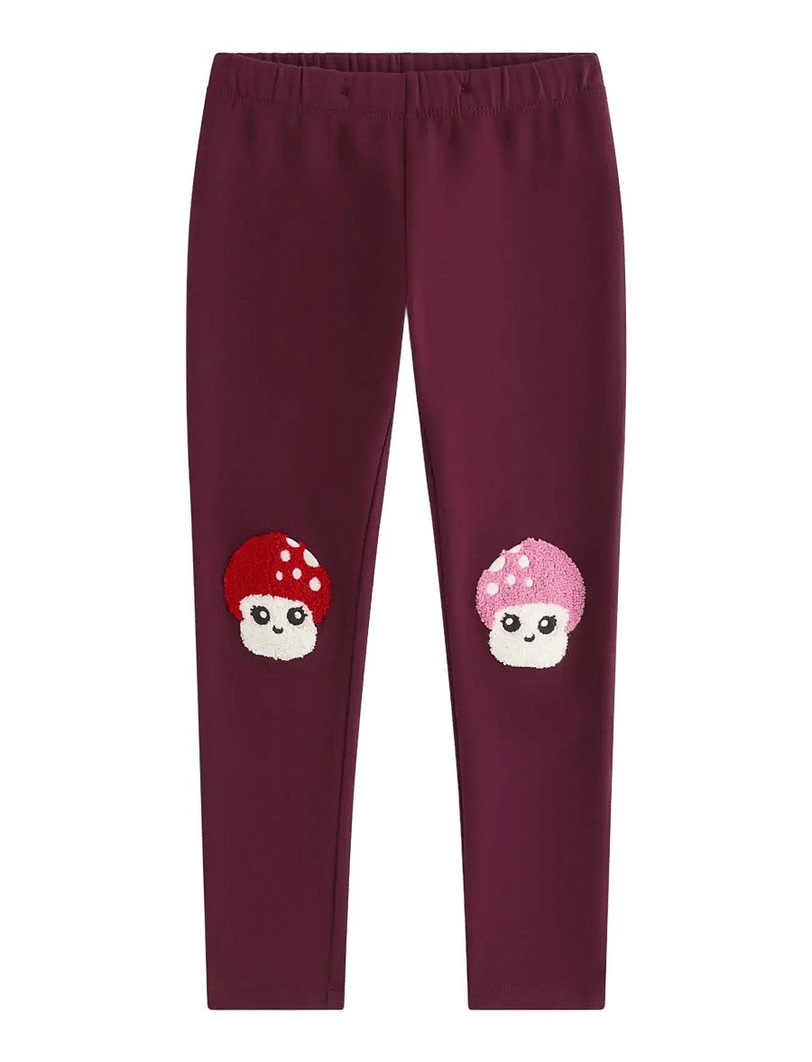 Lindex - Leggings with brushed inside - dark lilac - 1
