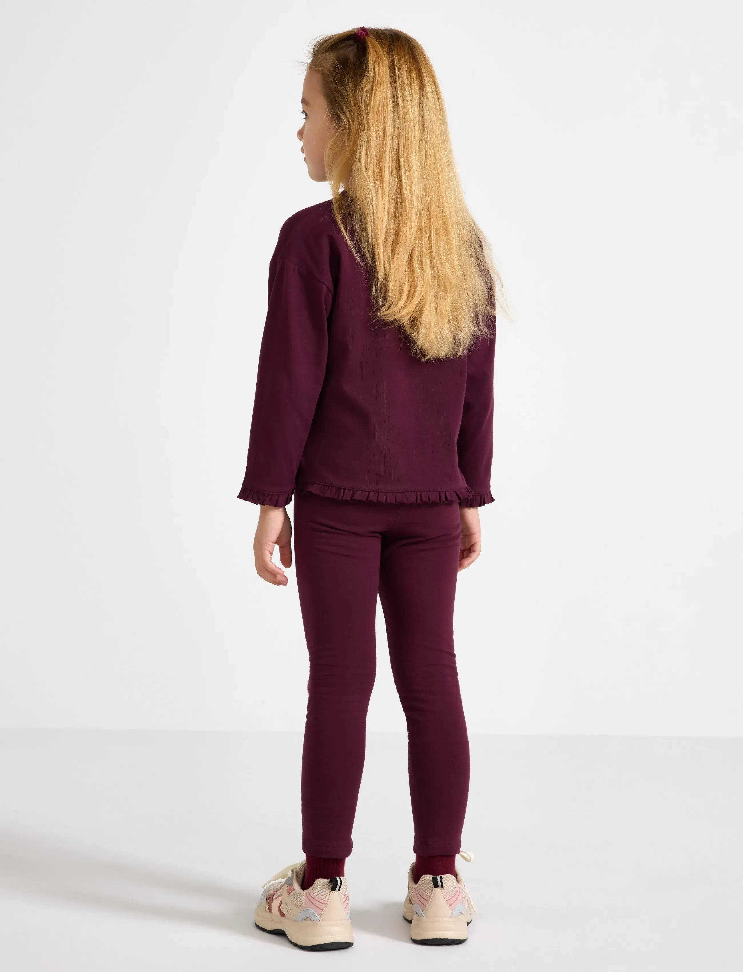 Lindex - Leggings with brushed inside - dark lilac - 3