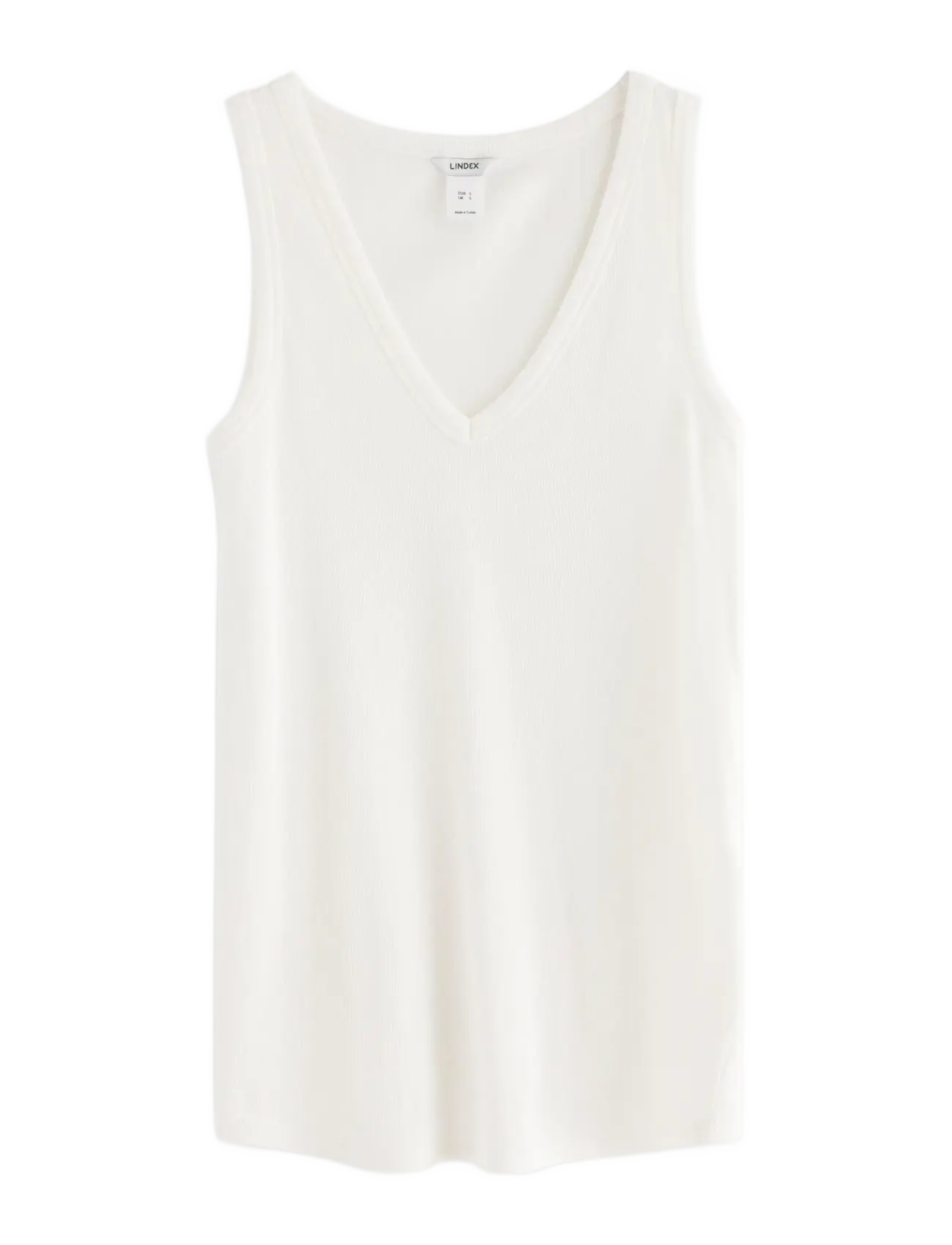 Lindex Mom Ribbed Tank Top, L, T-shirts & Oberteile, Weiß - Sleeveless, Frauen