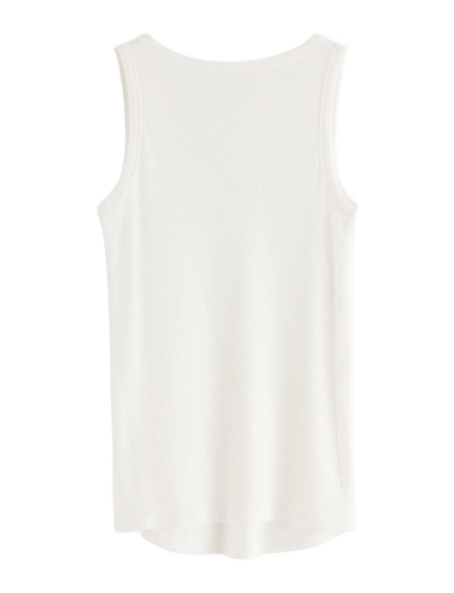 Lindex - MOM ribbed tank top - sleeveless tops - white - 1