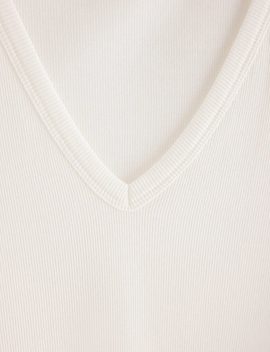 Lindex - MOM ribbed tank top - sleeveless tops - white - 2