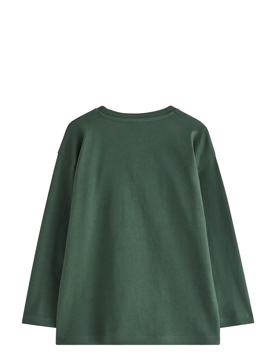 Lindex - Long-sleeved top with reversible sequins - dark dusty green - 1