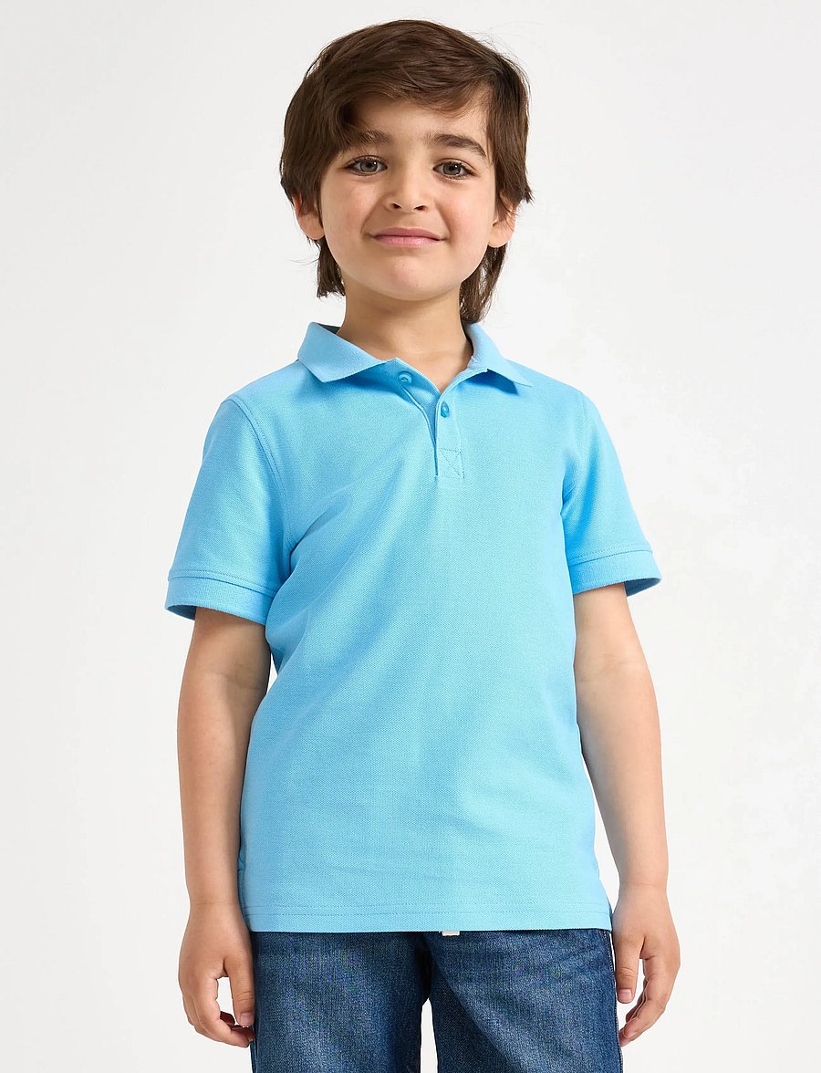 Lindex - Short-sleeved polo shirt - kurzärmelig - light blue - 0
