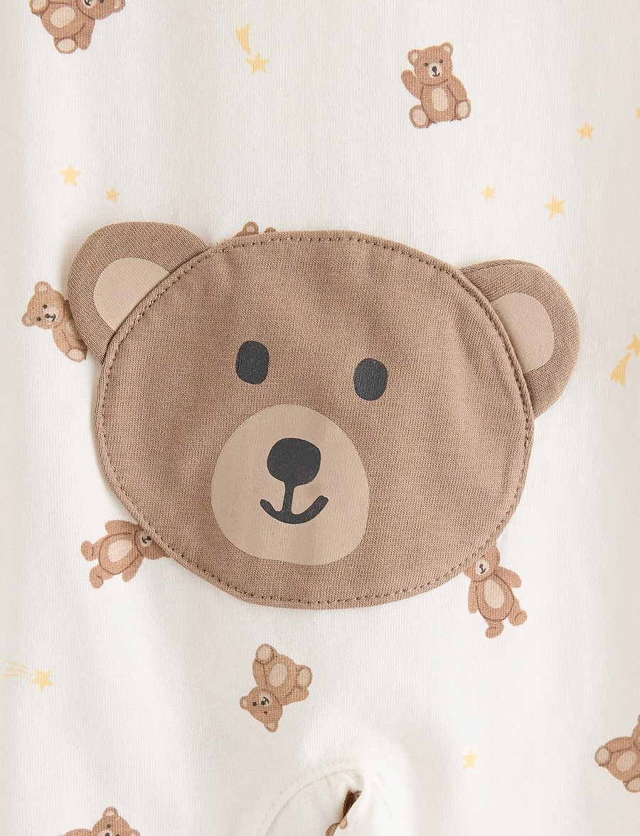 Lindex - Pyjamas with application at the back - magamiskombinesoonid - light dusty white - 2