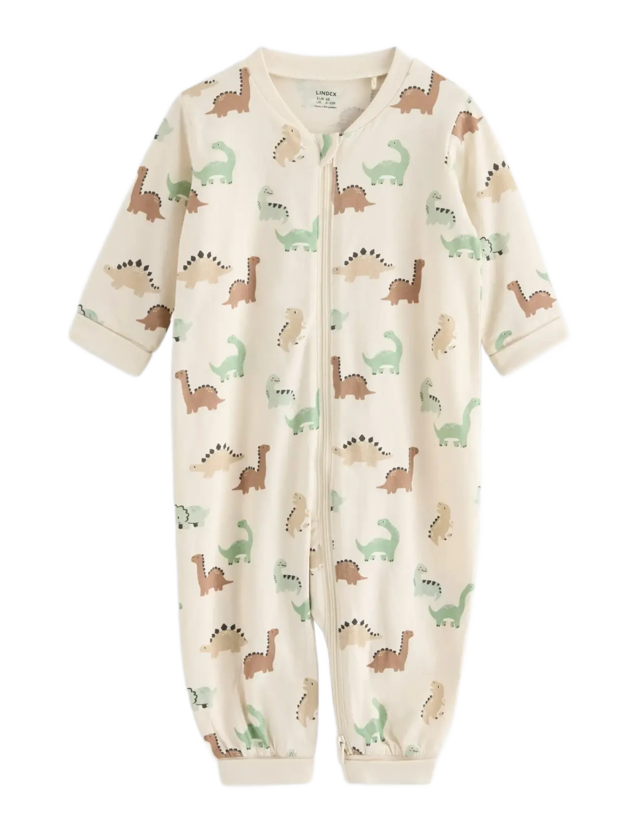 Lindex Pyjamas With Dinosaurs, Børn, Dinosaur Pyjamas, Beige, Str: 92