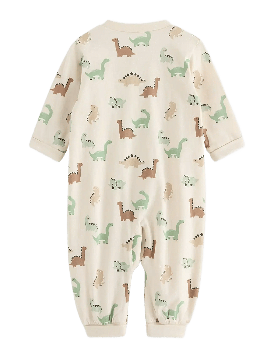 Lindex - Pyjamas with dinosaurs - schlafoveralls - light beige - 1