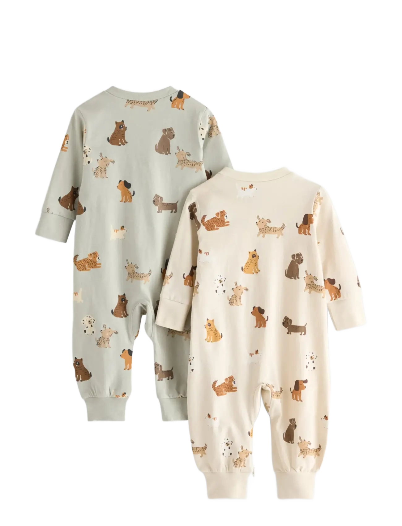 Lindex - 2-pack pyjamas with allover print - light beige - 1