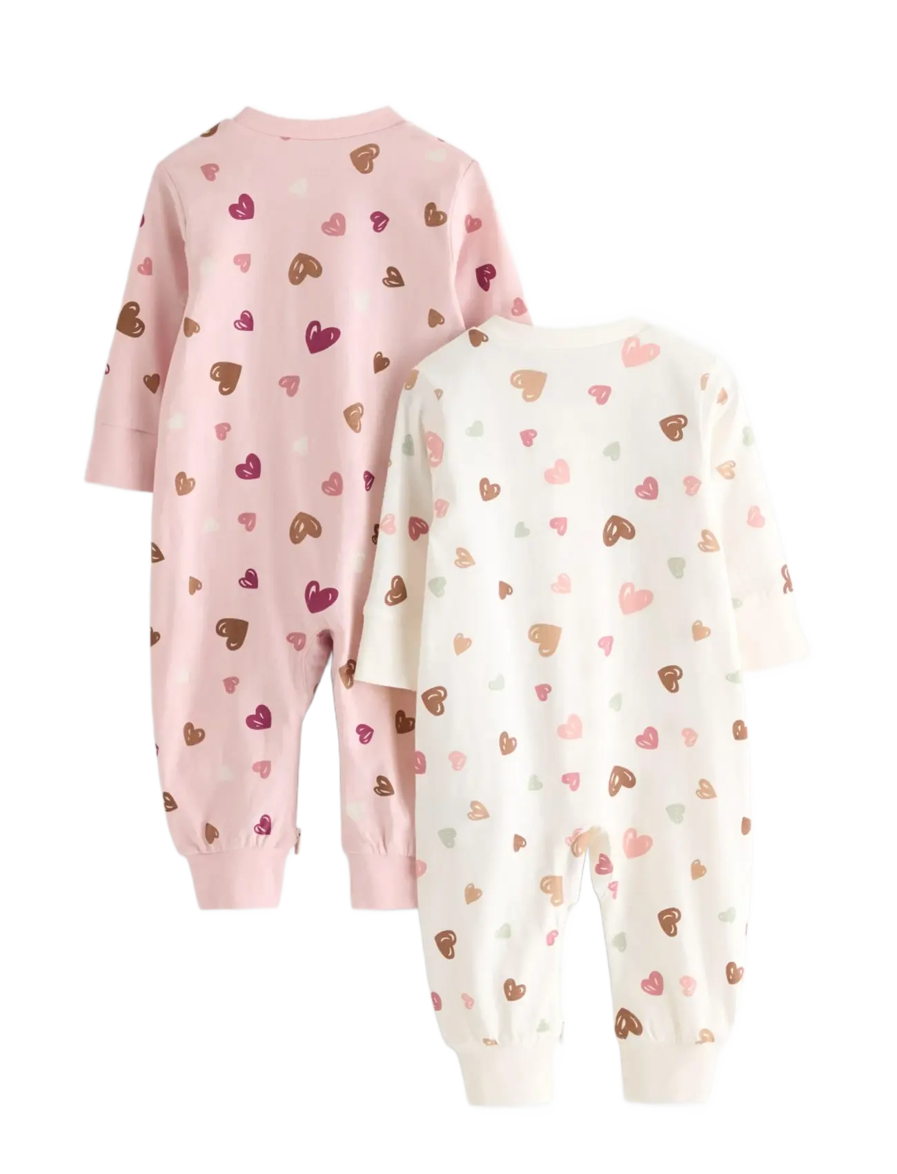 Lindex - 2-pack pyjamas with allover print - light dusty pink - 1