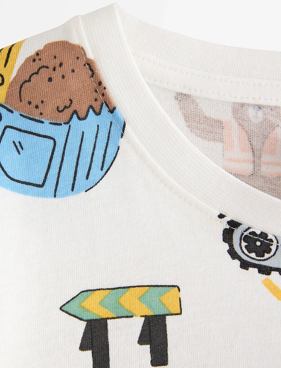 Lindex - T-shirt - kurzärmelige - light dusty white - 2