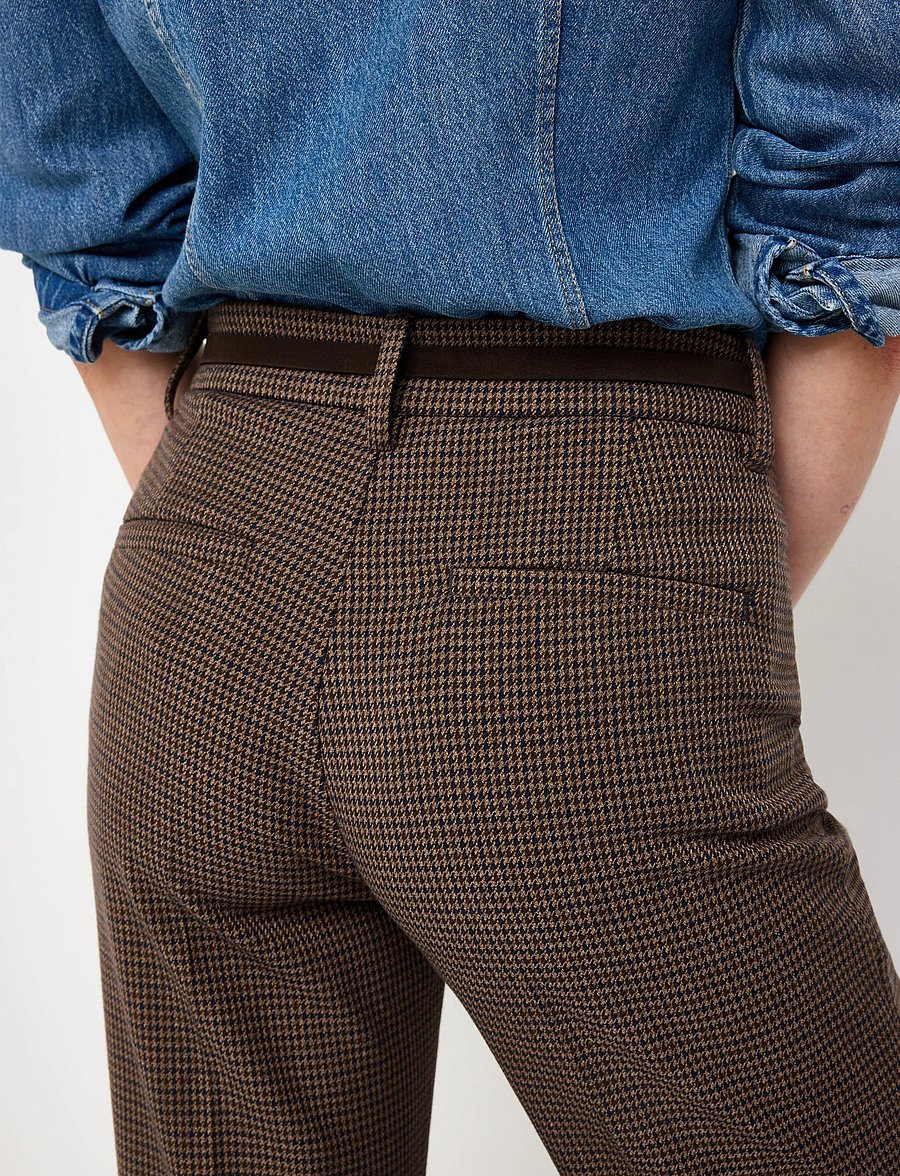 Lindex - FLARE trousers - flare bukser - brown - 4