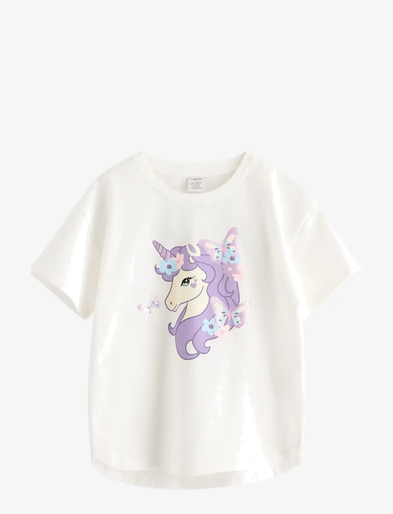 Lindex - Cotton t-shirt - kortærmede t-shirts - light dusty white - 1