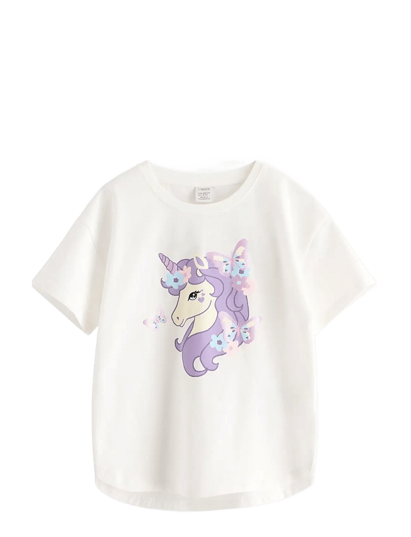 Lindex - Cotton t-shirt - kortærmede t-shirts - light dusty white - 1