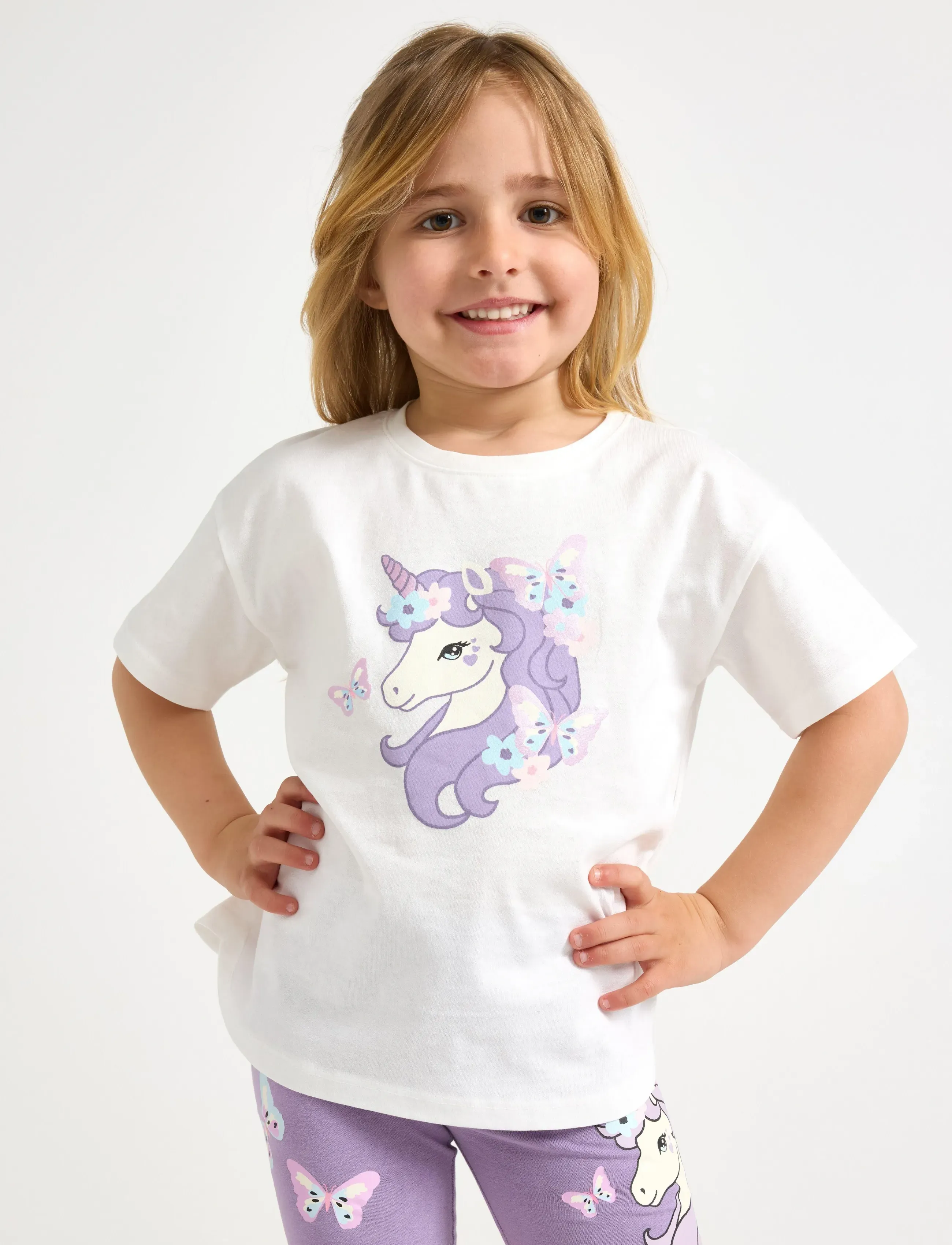 Lindex Cotton T-Shirt, 104, White, T-Shirts > Kortærmede, Børn