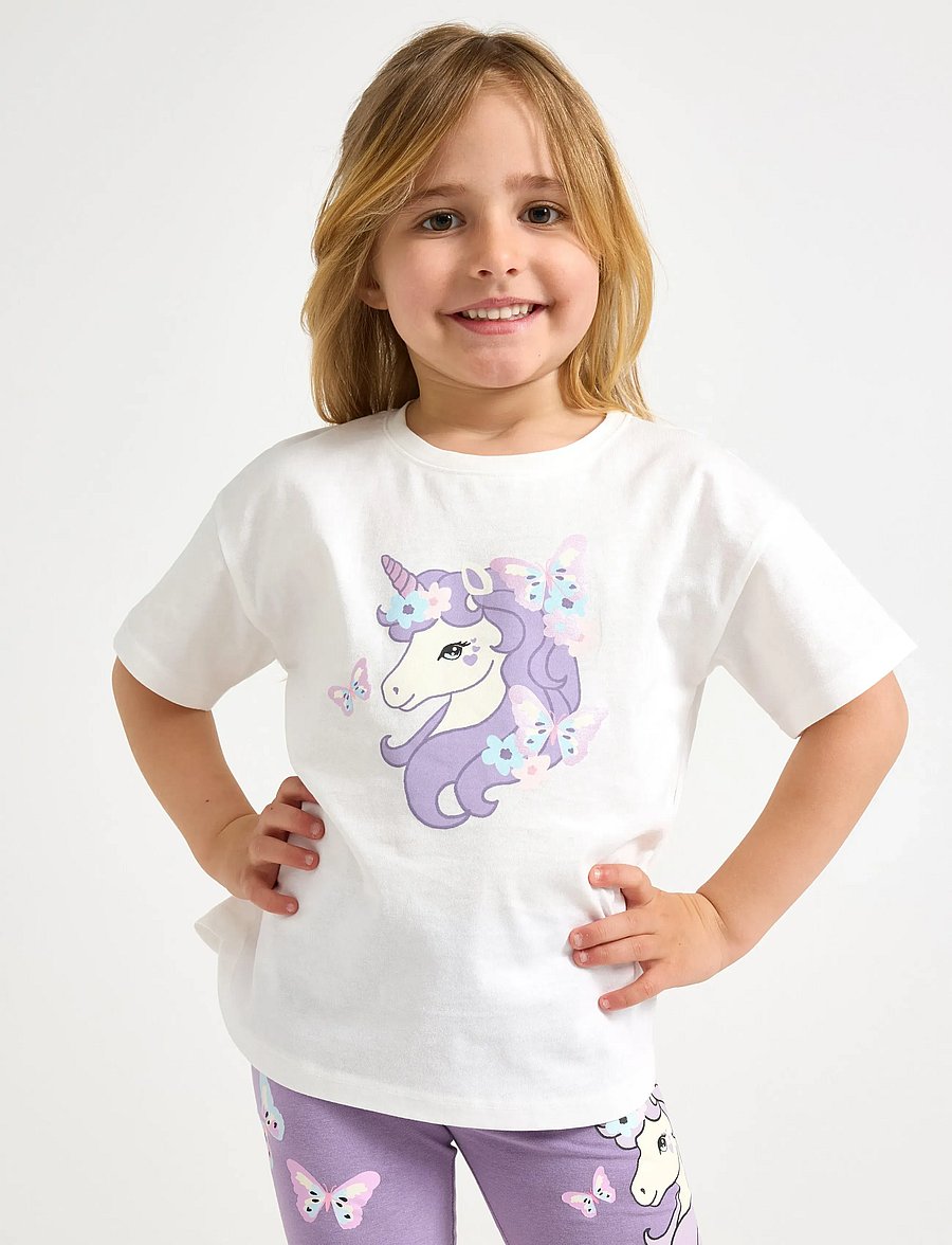 Lindex - Cotton t-shirt - kurzärmelige - light dusty white - 0