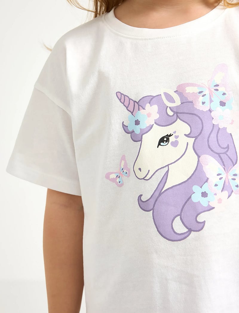 Lindex - Cotton t-shirt - kortærmede t-shirts - light dusty white - 4
