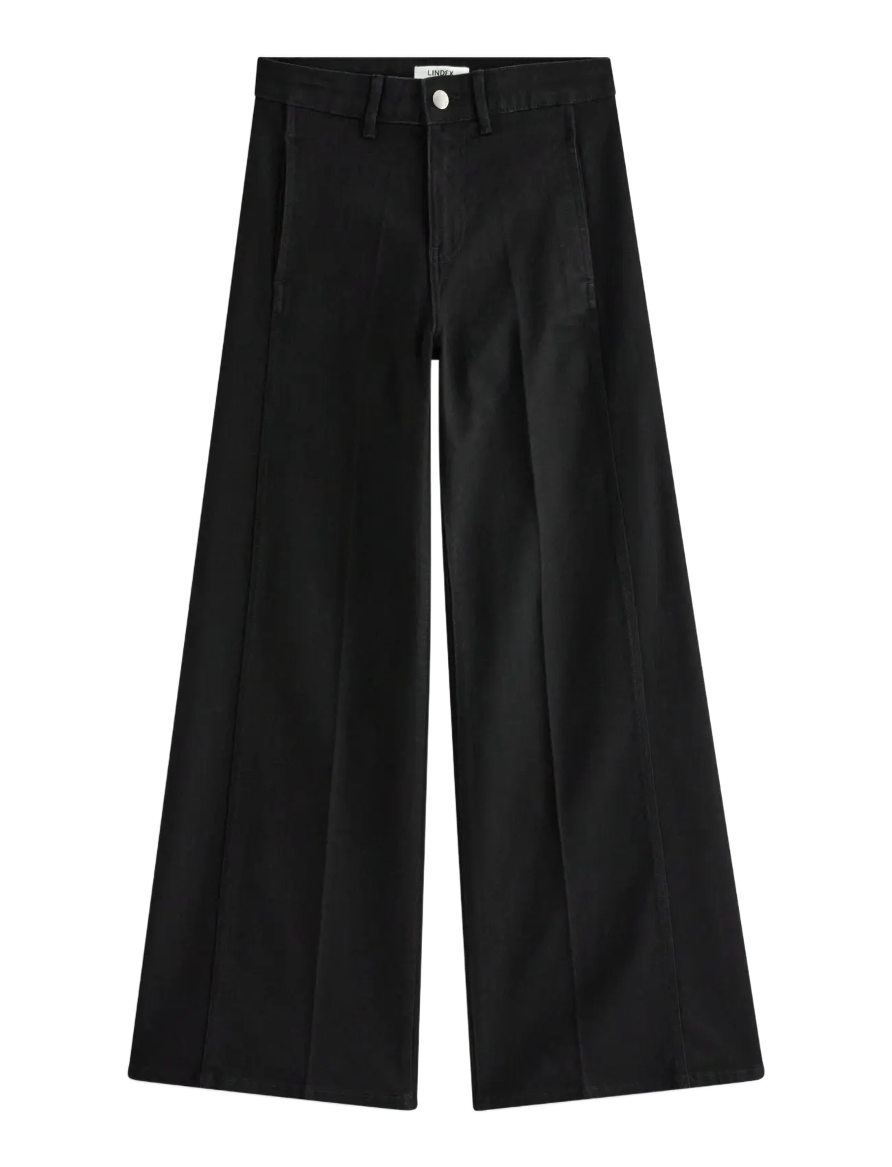 Lindex - Wide Noomi trousers - black denim - 1