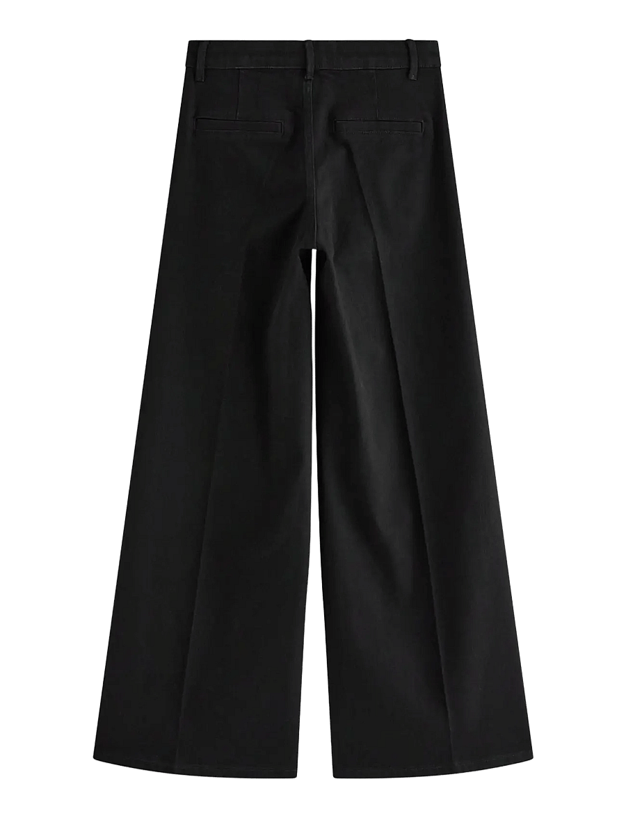Lindex - Wide Noomi trousers - hosen mit weitem bein - black denim - 2