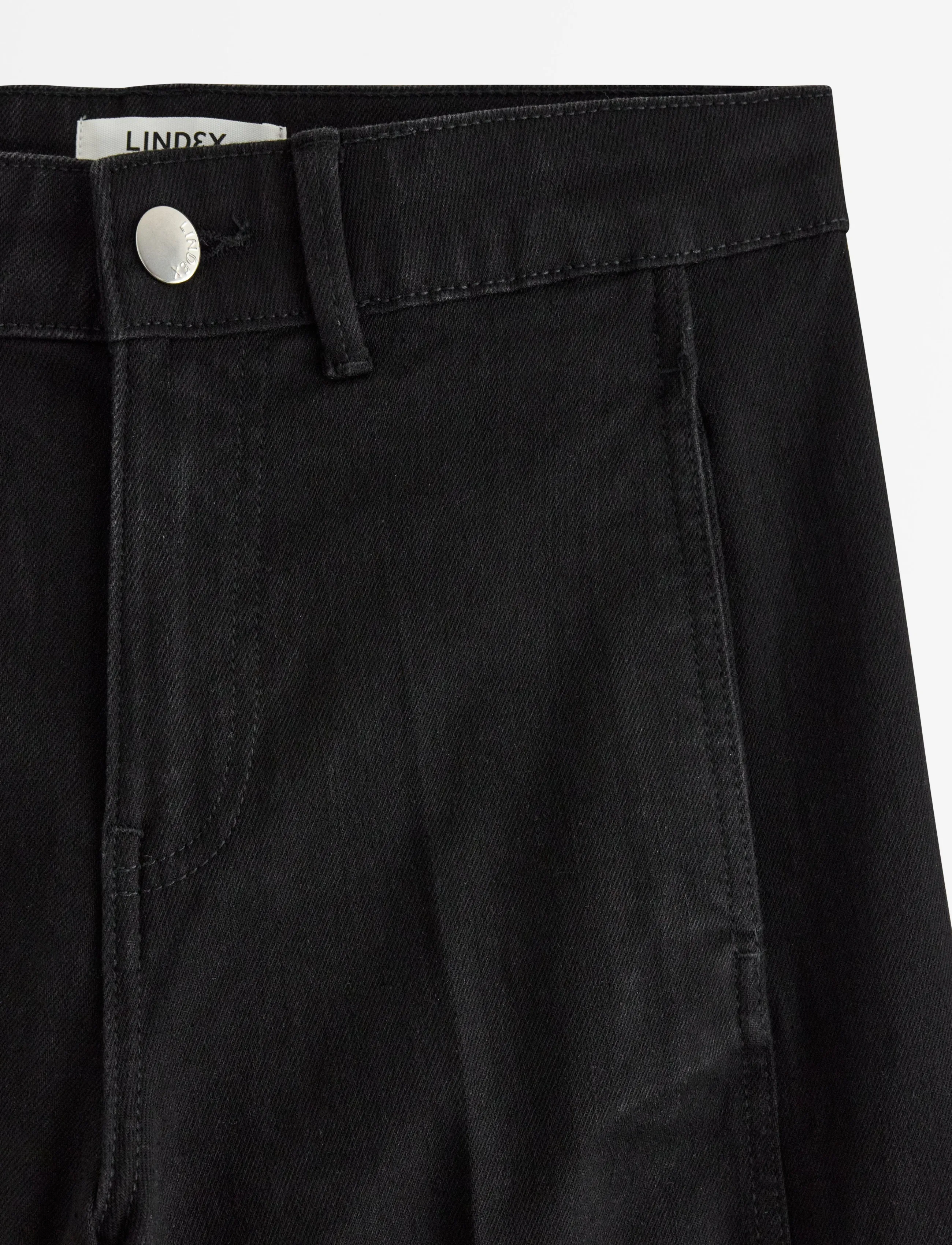 Lindex - Wide Noomi trousers - black denim - 5