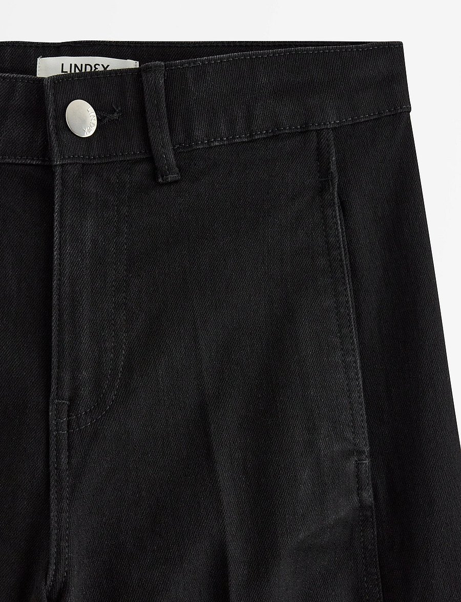 Lindex - Wide Noomi trousers - hosen mit weitem bein - black denim - 5