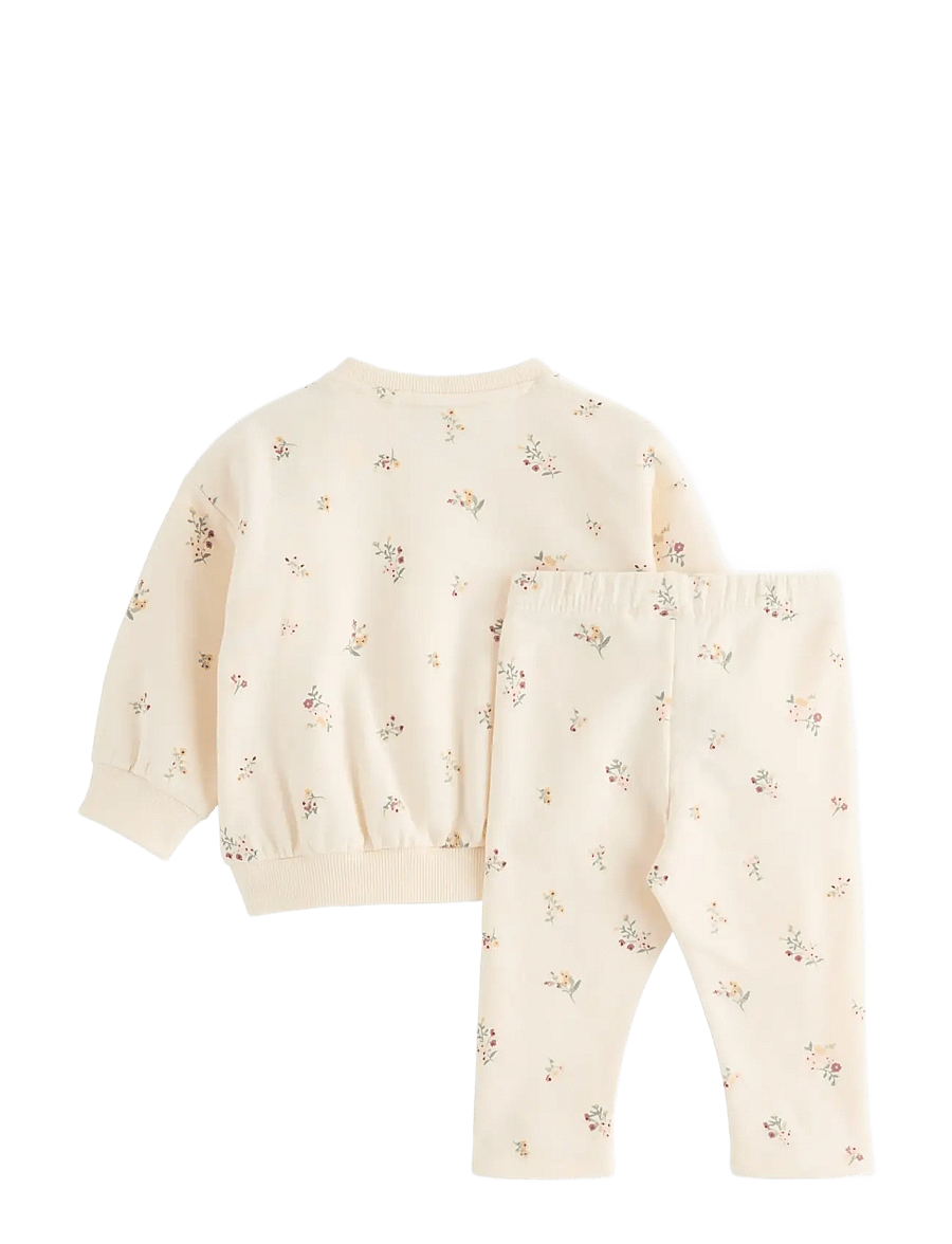 Lindex - Set with sweatshirt and leggings - white - 1