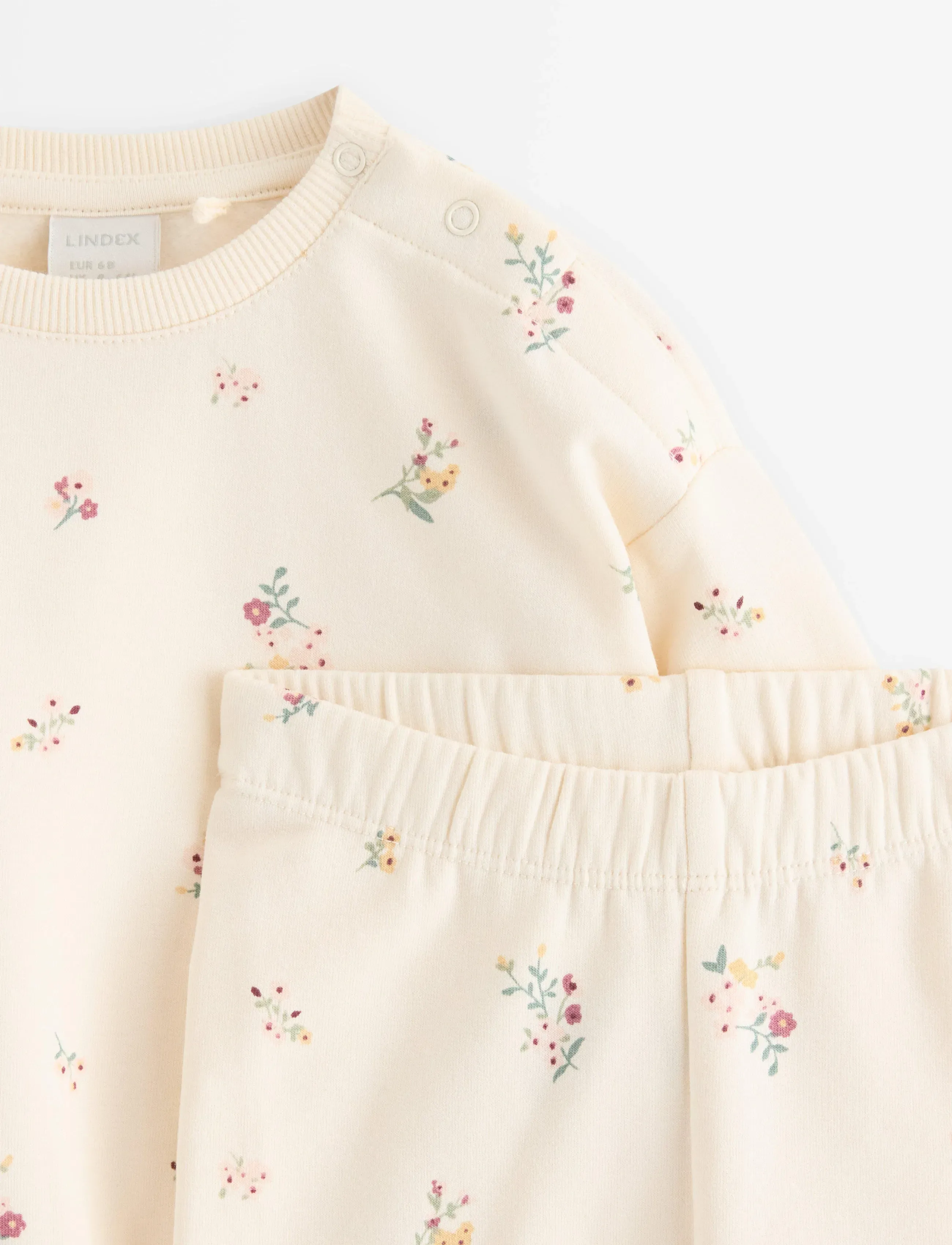 Lindex - Set with sweatshirt and leggings - white - 2